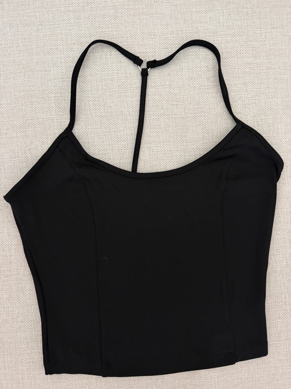 Victoria's Secret Black T-Back Camisole Crop Top